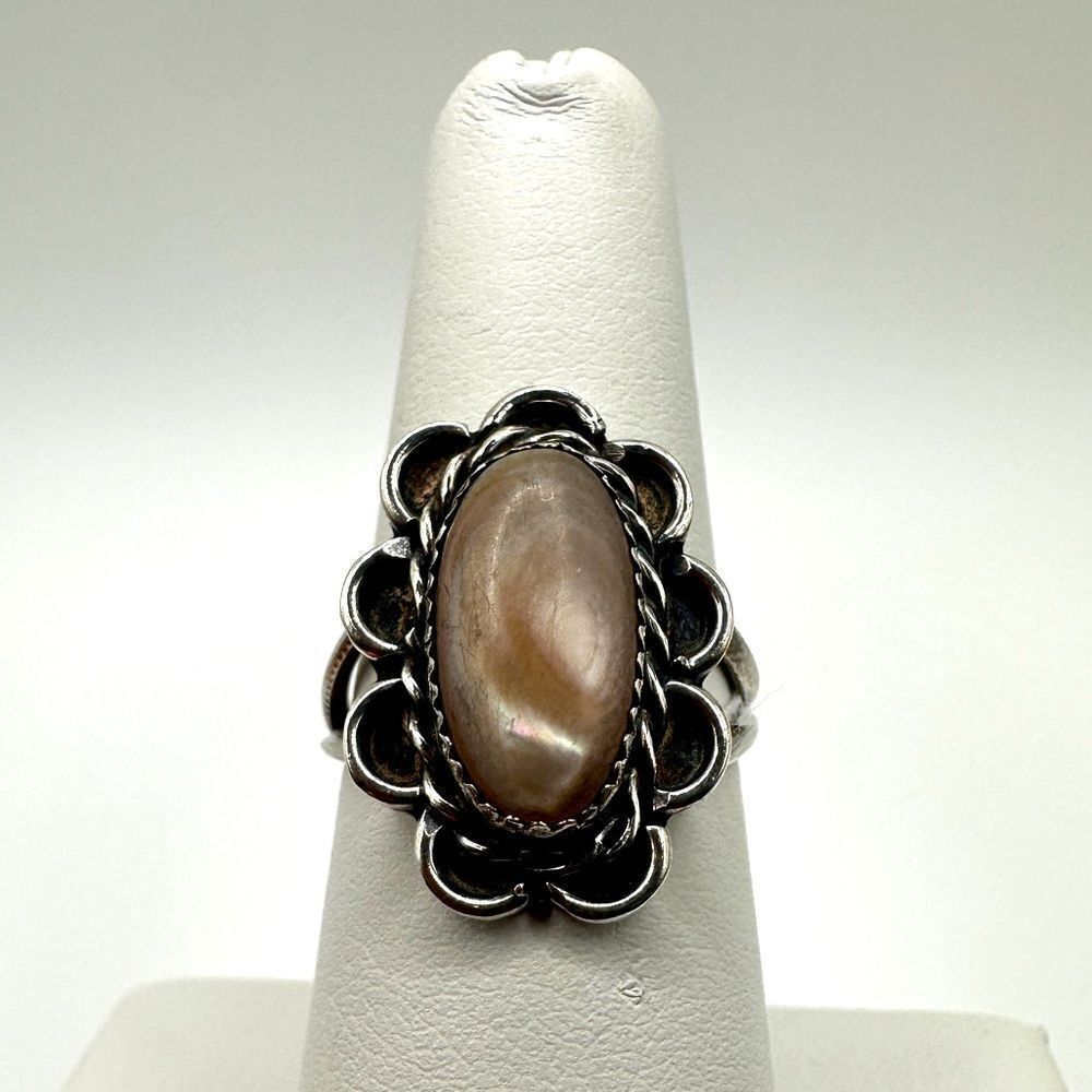 SALE! Mother of Pearl and sterling silver ring!